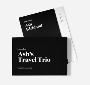 Trio de viagem do Ash